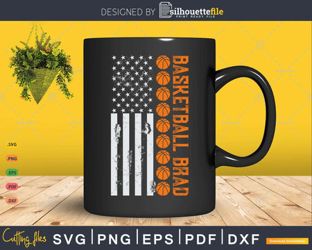 American Flag Vintage Basketball Brad Father’s Day