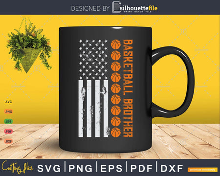 American Flag Vintage Basketball Brother Father’s Day
