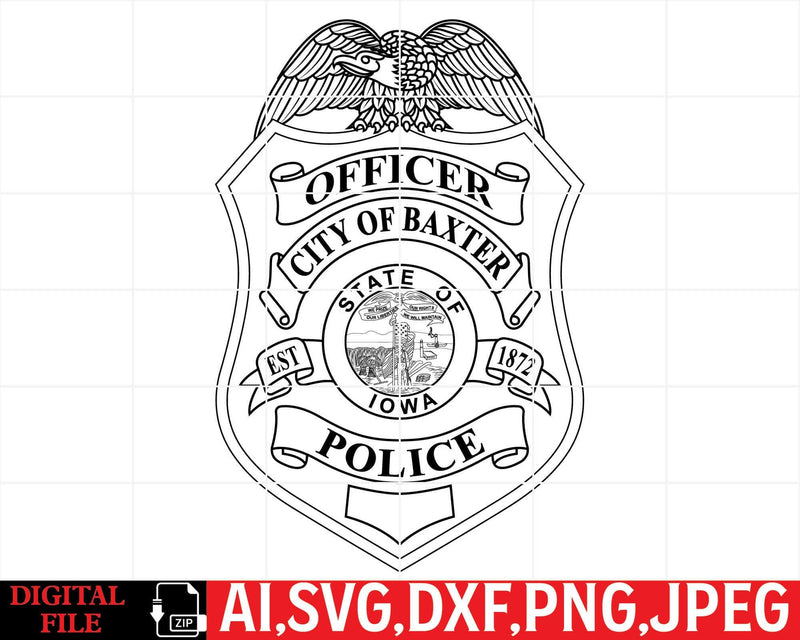 City of Baxter Police Officer Badge
