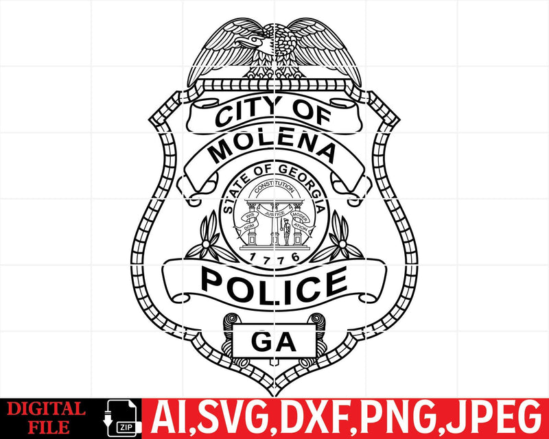City of Molena Police Badge