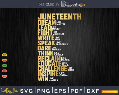Juneteenth Dream Like Black Leaders History Month Gifts