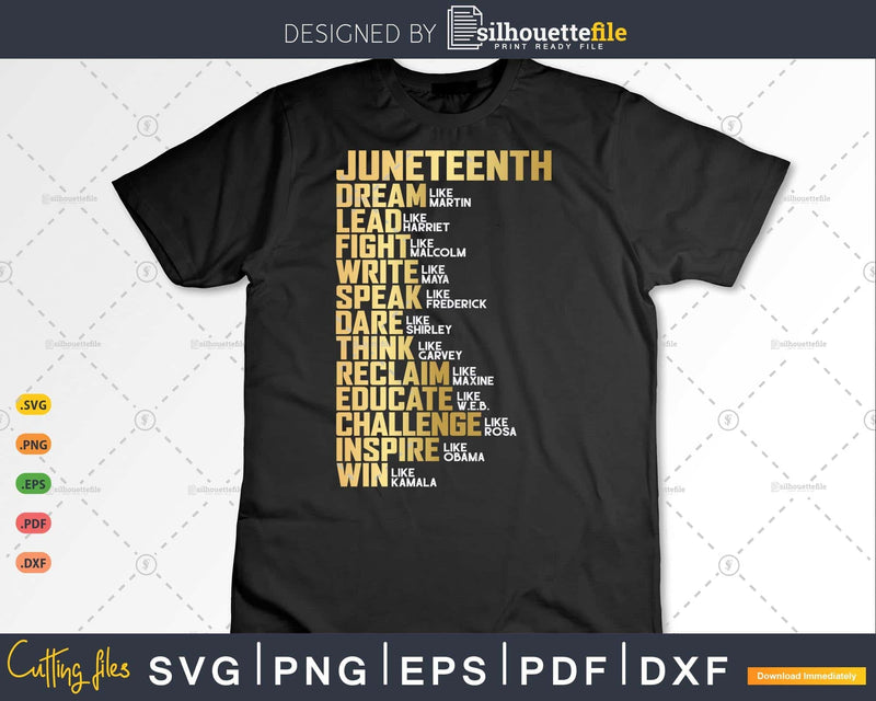 Juneteenth Dream Like Black Leaders History Month Gifts