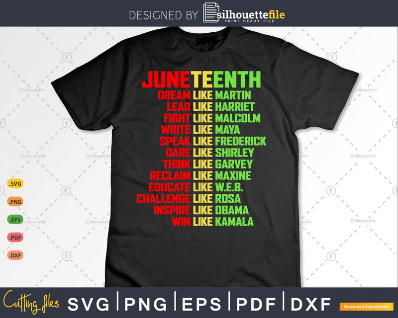 Juneteenth Dream Like Leaders Black History Month Gifts