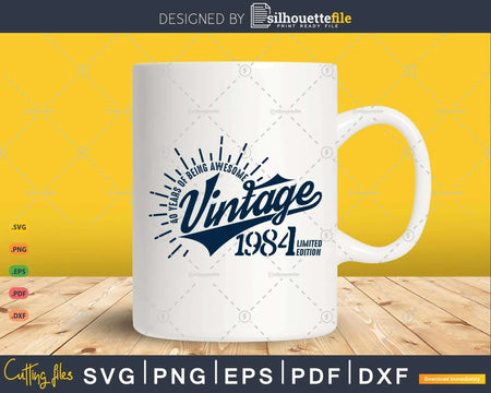 Vintage 1984 Limited Edition 40 Year old gifts 40th Birthday