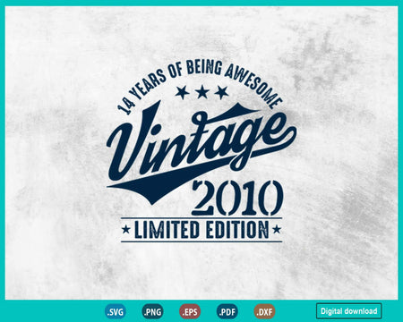 Vintage 2010 limited Edition 14 Year old gifts 14th Birthday