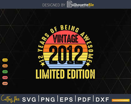 Vintage 2012 limited Edition 12 Year old gifts 12th Birthday