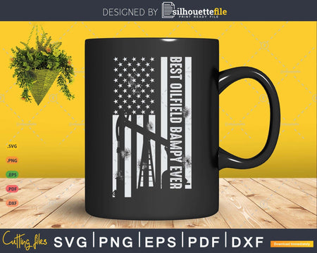 Vintage USA American Flag Best Oilfield Bampy Ever Funny