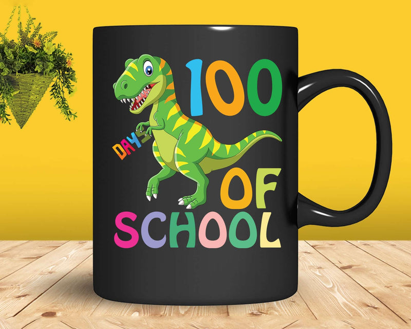 100 Days Of School 100th Day Dino Svg T-shirt Editable Files