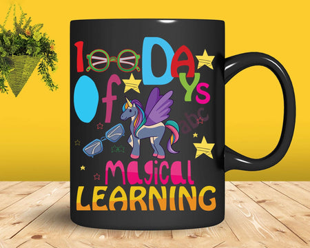 100th Day of School Unicorn Girls 100 Days Svg Png Cricut
