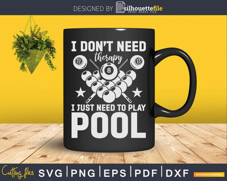 8 Ball Pool Player Billiards Svg Png Cricut File