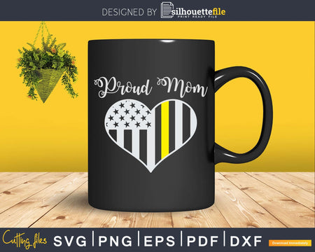 911 Dispatcher Heart Mom Life Svg T-shirt Design