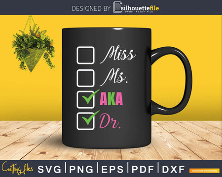 AKA Doctor Alpha Sorority Kappa Physician Svg Png