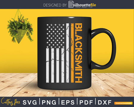American Flag Blacksmith Metalsmith Svg Png Cricut File