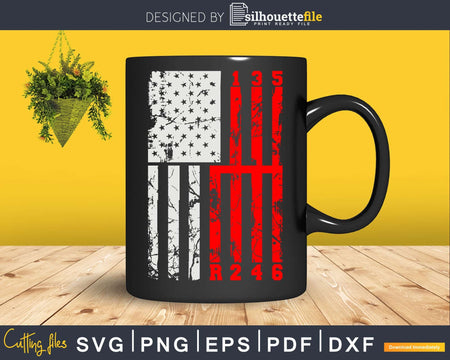 American Flag Muscle Car 6 Gears Mechanic Png Svg Vector