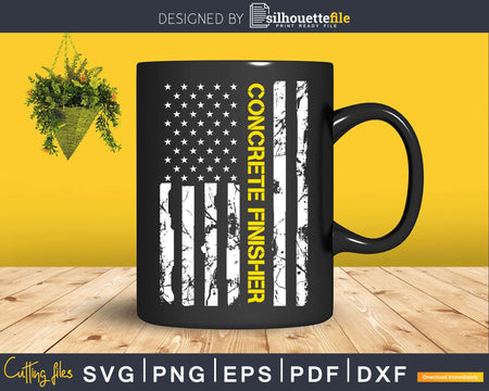 American Flag Concrete Finisher Construction Workers Svg