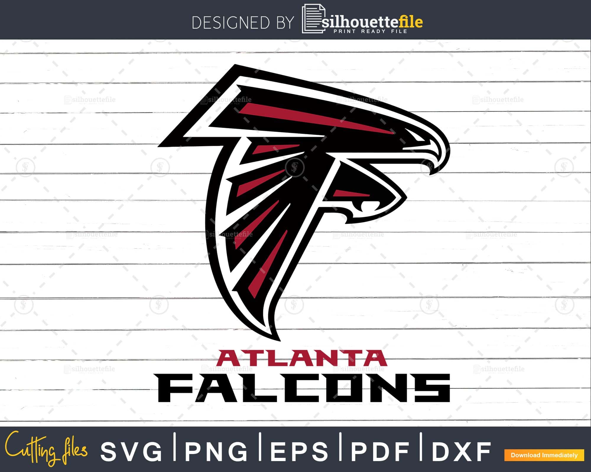 Atlanta Falcons logo Digital File (SVG cutting file + pdf+png+dxf)