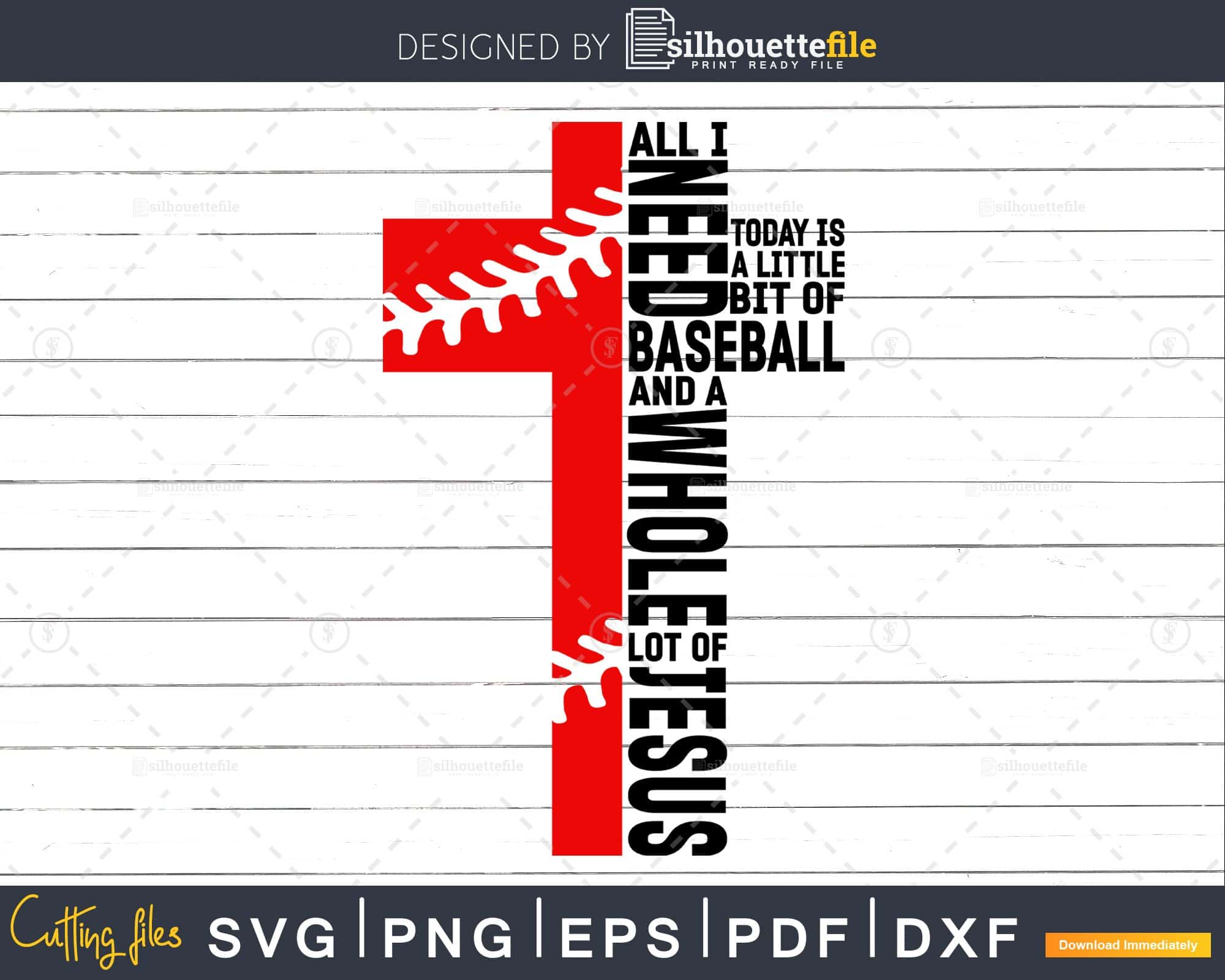 Baseball and Jesus Svg cricut cut files Silhouettefile