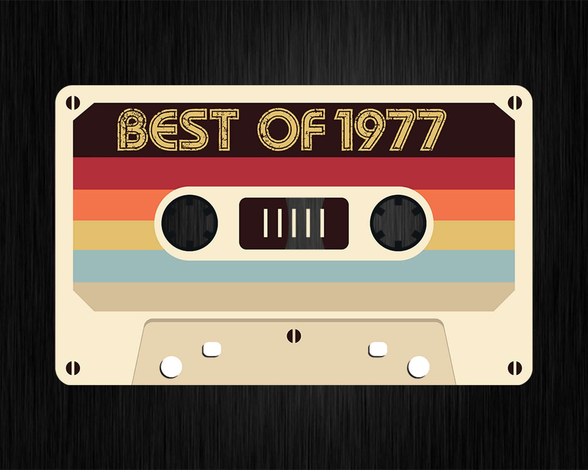 Best Of 1977 45th Birthday Gifts Cassette Tape Vintage Svg Png Files 