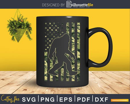 Bigfoot I Believe Sasquatch Patriot American Flag SVG PNG