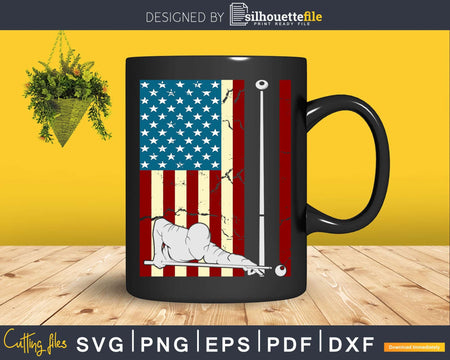 Billiards Pool American Us Flag Svg Png Cut Files