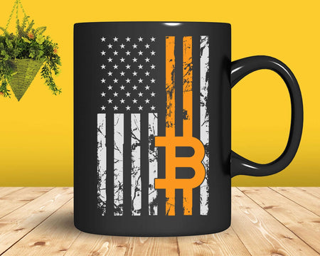 Bitcoin American Flag Patriotic Cryptocurrency Svg Png