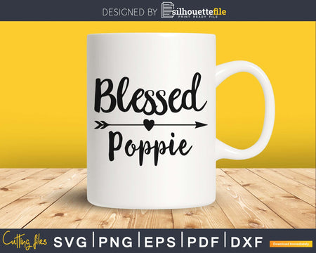 Blessed Poppie SVG digital cutting print-ready file