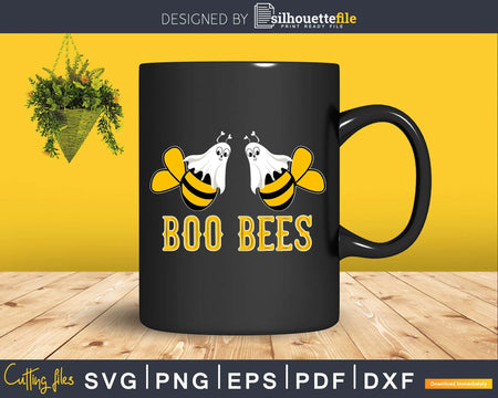 Boo Bees Ghost Couples Funny Halloween svg craft cut files
