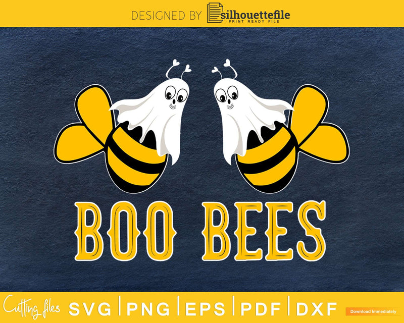 Boo Bees Ghost Couples Funny Halloween svg craft cut files