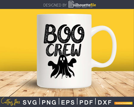 Boo Crew Halloween silhouette svg craft cut files