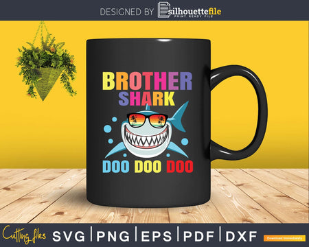 Brother Shark Doo for Matching Family Pajamas Svg Png Dxf