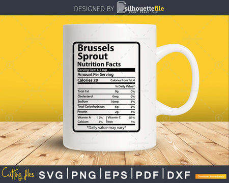 Brussels Sprout Nutrition Facts Funny Thanksgiving