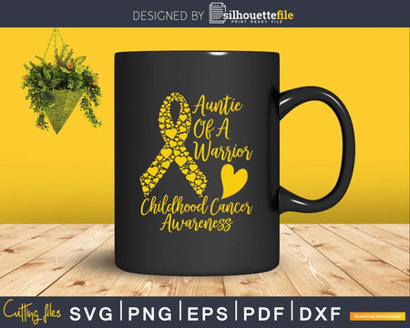 Childhood Cancer Awareness Month Costume Auntie Svg Png