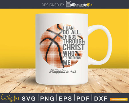 Christian Basketball Shirt I Can Do All Things Philippians