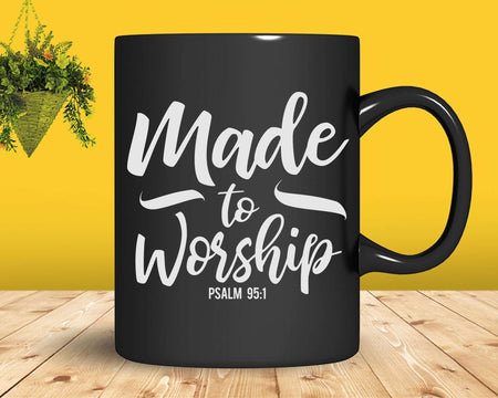 Christian Worship Leader Faith & Praise Psalm Verse Svg Png