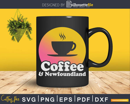 Coffee and Newfoundlands Newfoundland Png Svg T-shirt