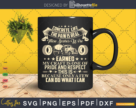Concrete Life Svg Digital Cut File