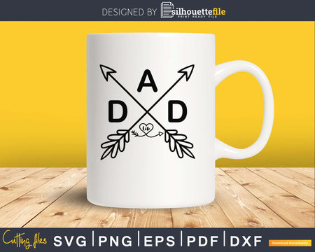 DAD Life with Arrows Svg craft cut file