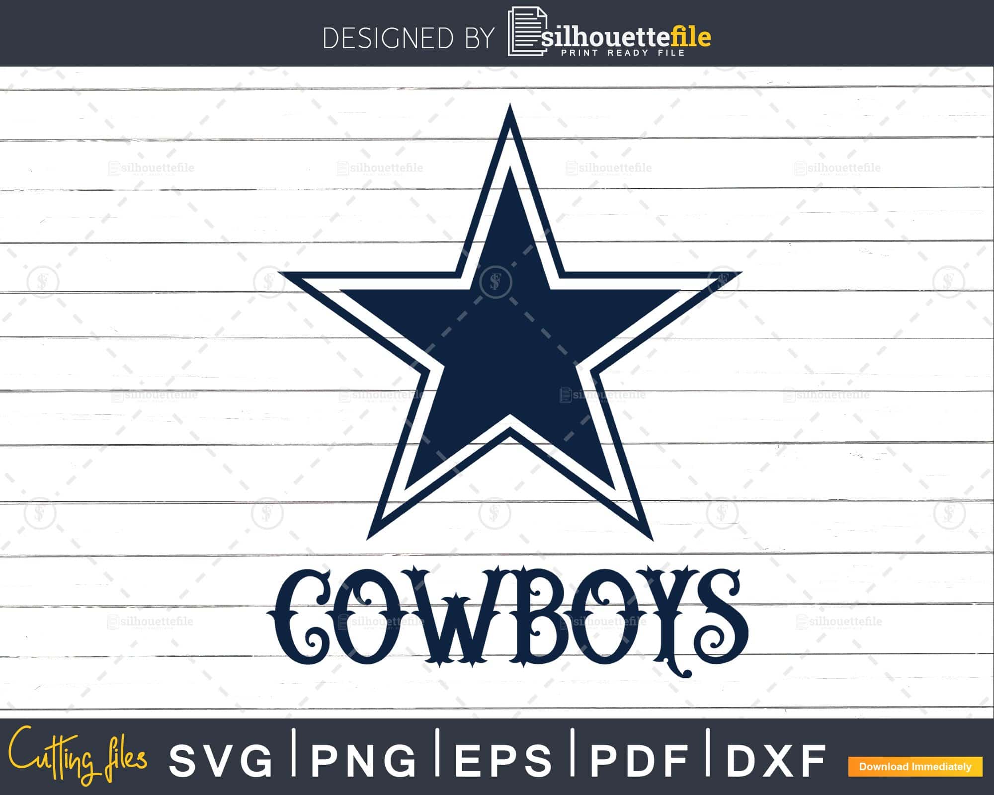 Dallas Cowboys Logo svg cricut file digital download cut files