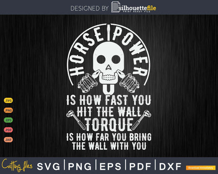 Diesel Mechanic T-Shirt Funny Horsepower Torque Svg