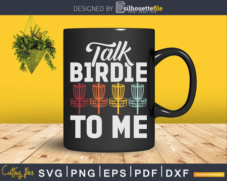 Disc Golf Talk Birdie To Me Funny Frisbee Retro Golfer Svg