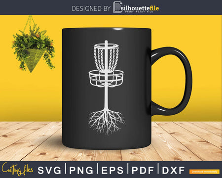 Disc Golf Tree Roots Basket Frisbee Frolf Funny Golfer Svg