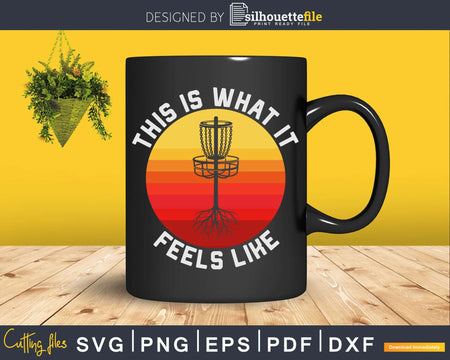 Disc Golf Tree Roots What It Feels Like Retro Golfer Svg