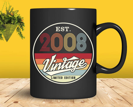Est. 2008 Vintage Limited Edition 14th Birthday Sublimation