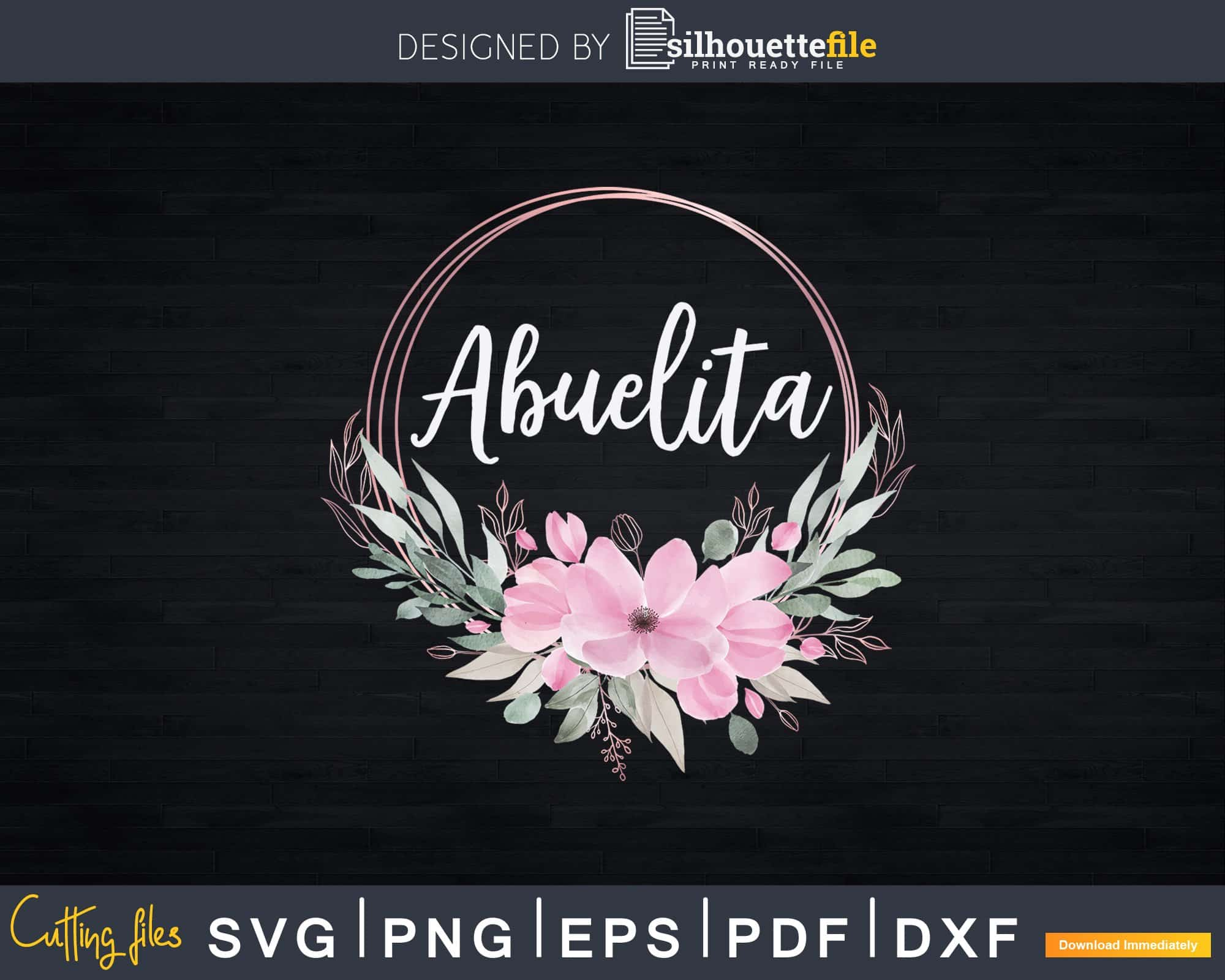 Floral Monogram SVG Cut File, Instant Download