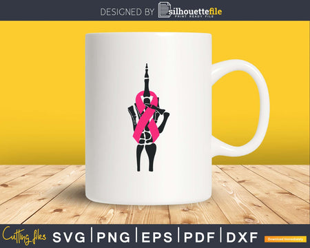 Fuck Breast Cancer Middle Finger Pink Ribbon Awareness svg
