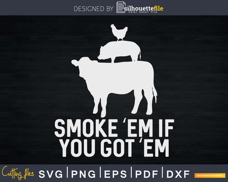 Funny BBQ Smoking Meat Smoker Accessories Grilling Svg