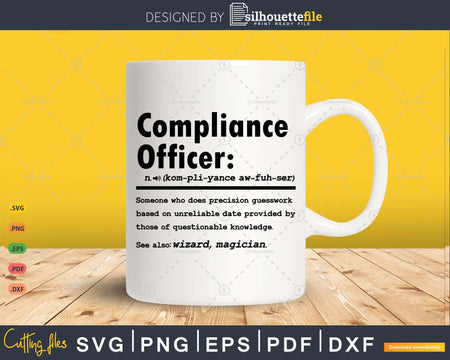 Funny Compliance Officer Definition Graduation Gift