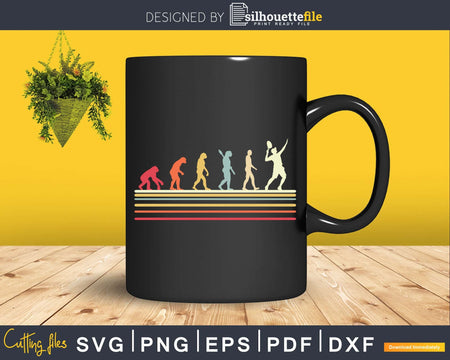 Funny Tennis Evolution of Man Sports Retro Vintage svg