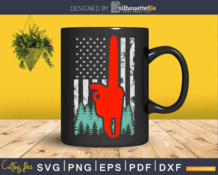 Funny Thin Red Line Logger Arborist Lumberjack American