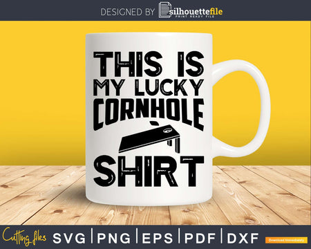 Funny This Is My Cornhole Shirt Design Svg Dxf Png Cricut